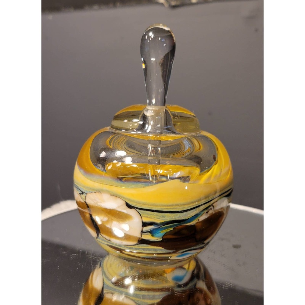 Vintage Signed Dated Glass Perfume Bottle - Rich Miller 1983